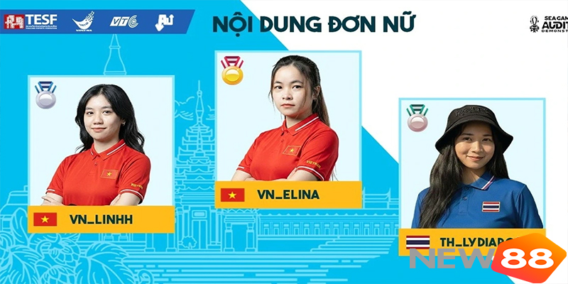 Audition Việt Nam Giành 6 Huy Chương Tại SEA Games 33 6 Audition Việt Nam chiếm hai vị trí dẫn đầu nội dung đơn nữ SEA Games 33